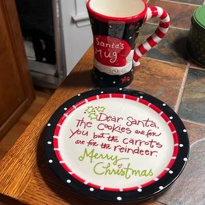 Santa plate and mug